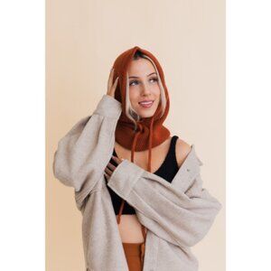 Balaclava Headwarmer w/ Drawstring Rust